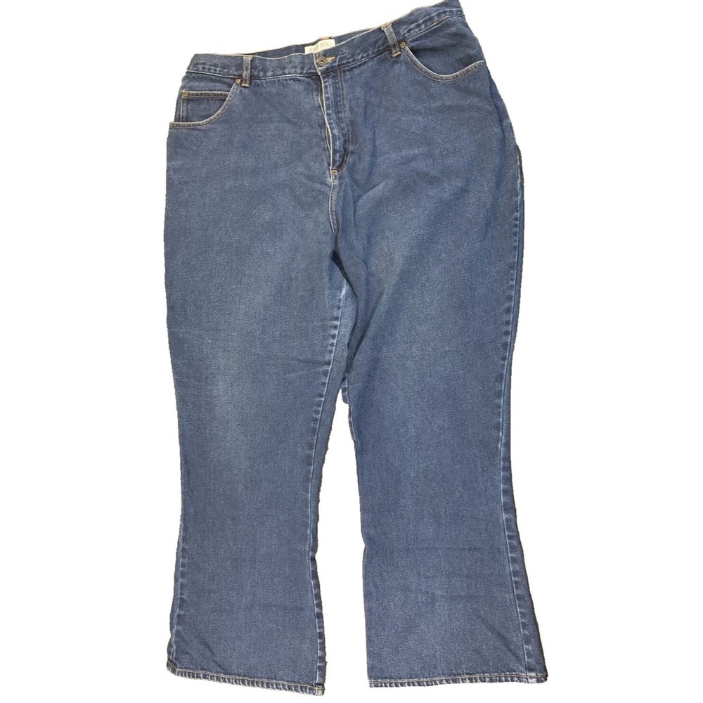 Juke Box Plus Size 18 Women's Blue Denim Pants /Jeans 5-Pocket Button Belt Loops